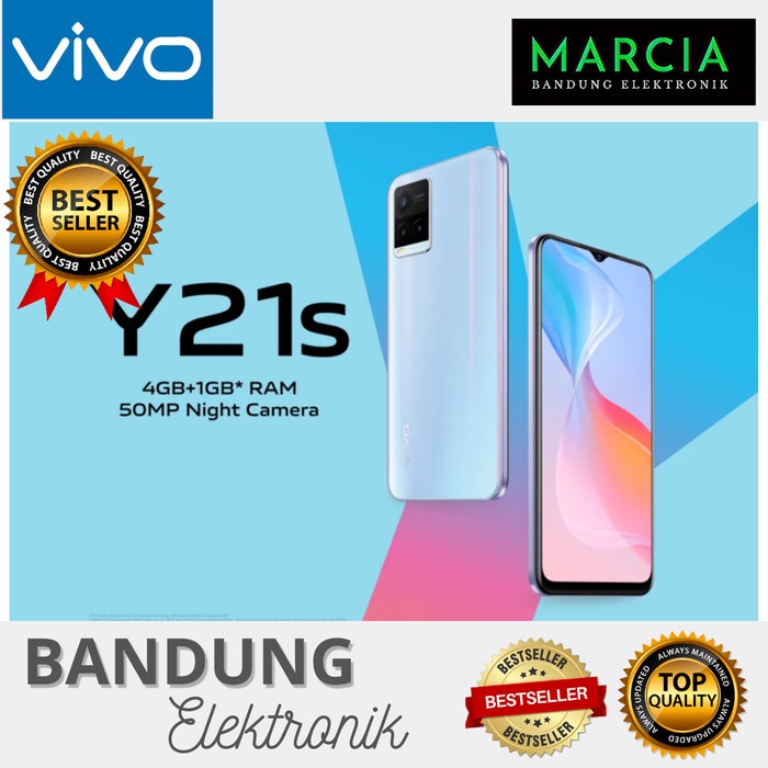 HP VIVO Y21S 4/128 GB - VIVO Y 21 S RAM 4GB ROM 128GB GARANSI RESMI -