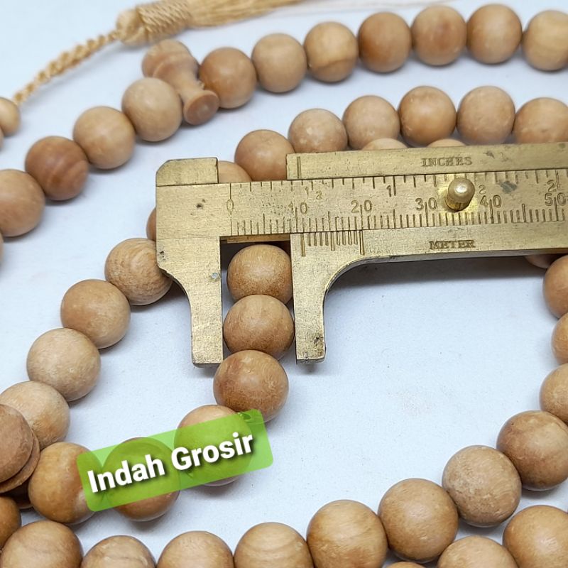 TASBIH KAYU JUMBO CENDANA 10MM 99BUTIR NATURAL