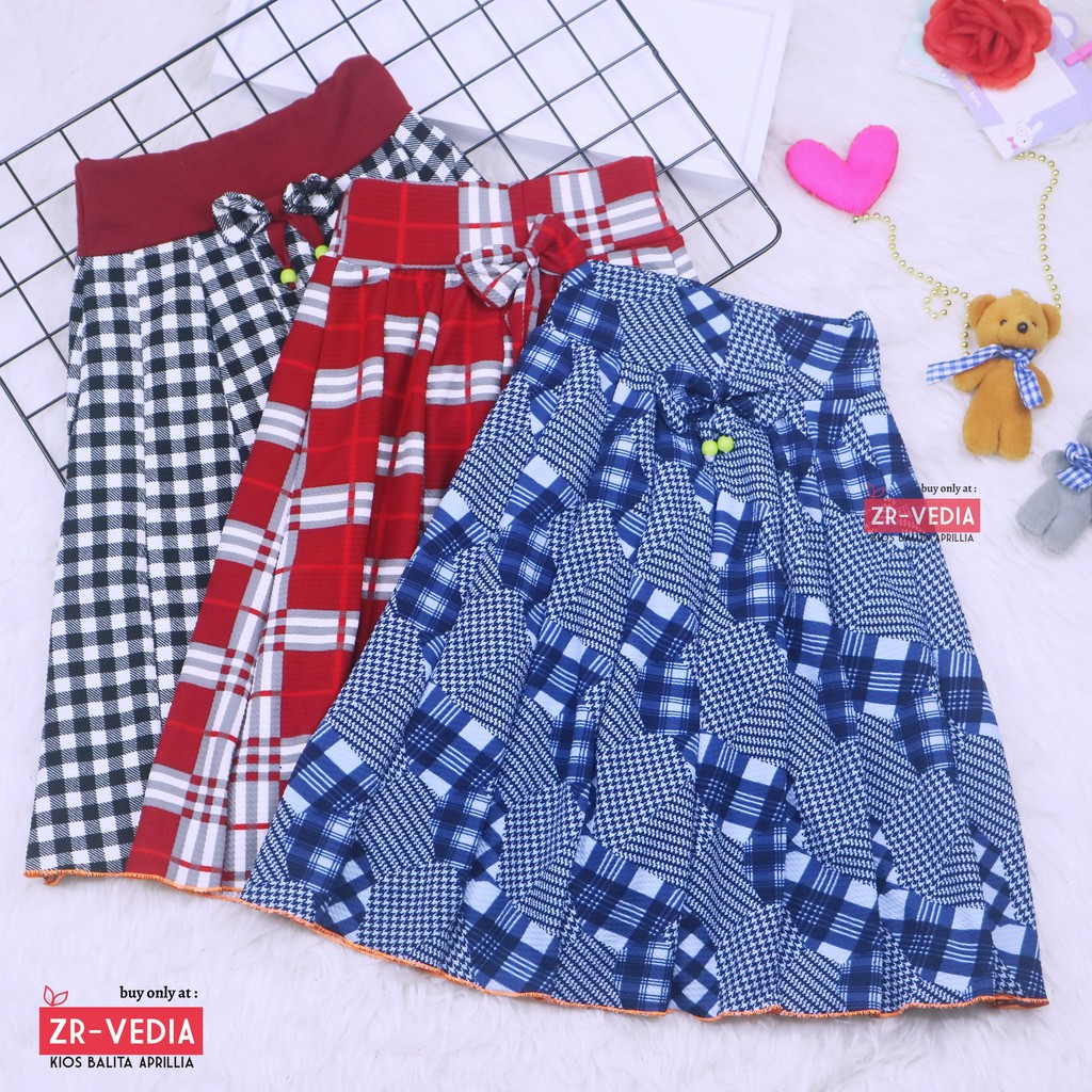 MOTIF Rok Pita Bianca uk 2-10 Tahun / Rok Motif Anak Perempuan Cewek Murah Skirt Bawahan Pendek Adem