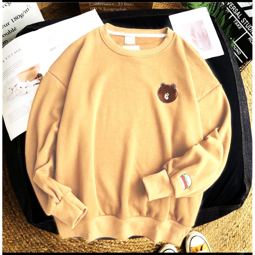 Sweatshirt Murah Wanita - Cute Icon - Suiter Crewneck - Sweater Oblong Terbaru Best Quality