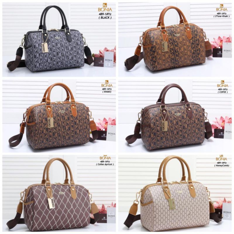 STOCK LENGKAP Handbag Bonia Speedy 489-1#A011 489-1 489 Ada NOSERI & BARCODE Tas Jinjing Bonia