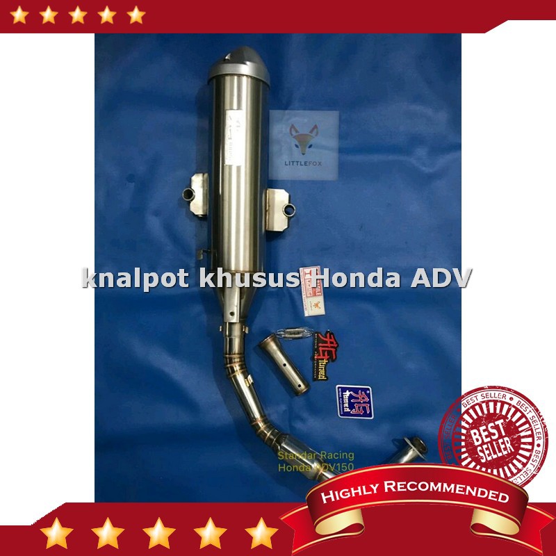 Harga KNALPOT HONDA ADV 150 STANDAR RACING WITH POWER BOMB FULL STAINLESS AGTUNED PREMIUM