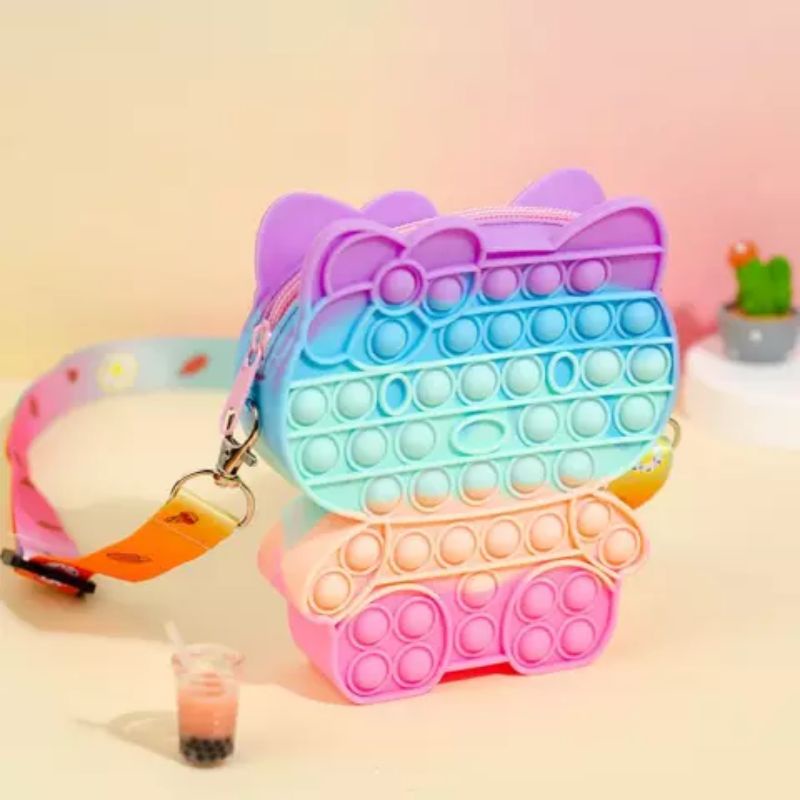 Tas Pop it hello kitty LED