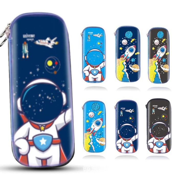 

[GRATIS ONGKIR] RIK162- Kotak Pensil Lipat Hard Case Astronot Anak Laki TERJAMIN