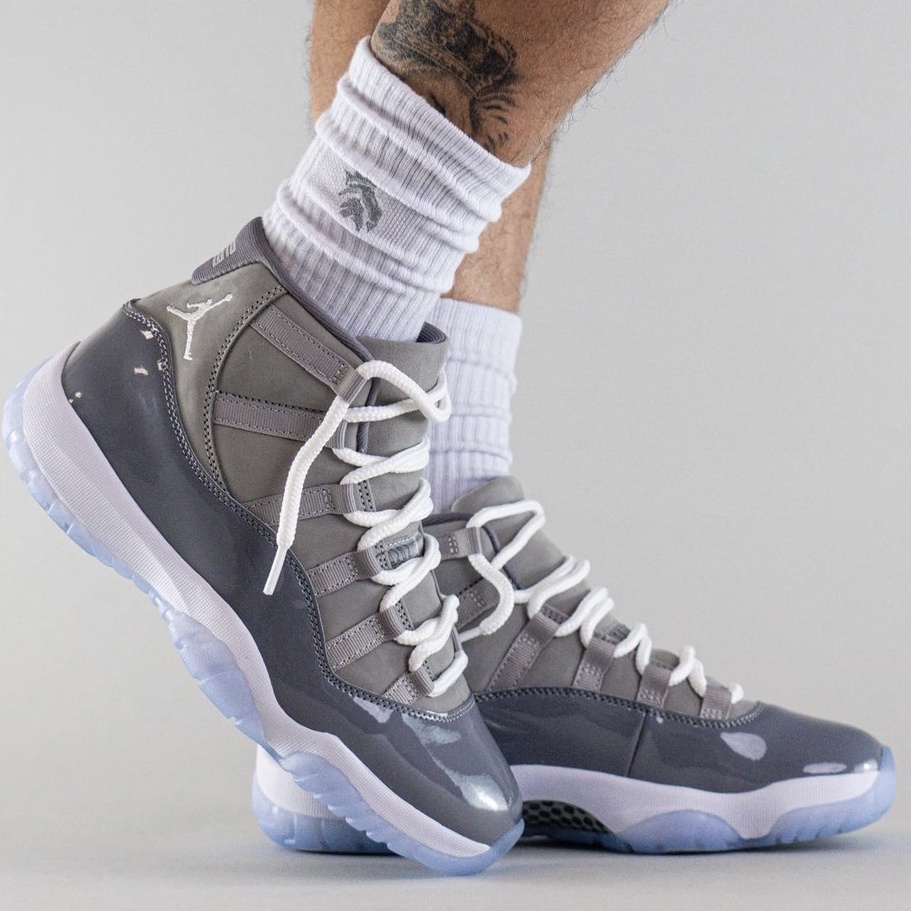 white grey jordan 11