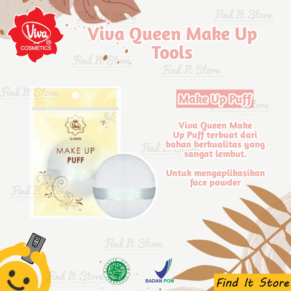 Viva Queen Make Up Tools Puff Sponge | Puff Bedak Tabur Spons Bedak Foundation | Alat Make UP