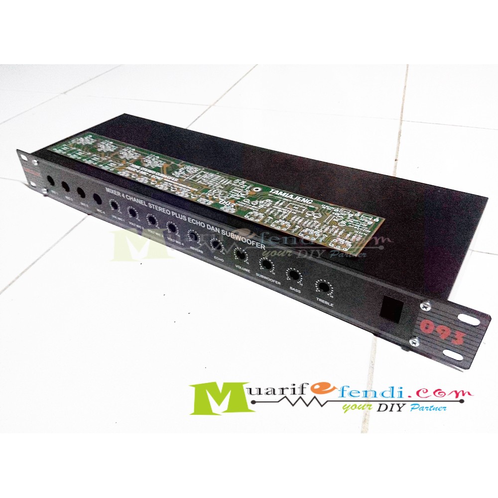 Jual BOX plus PCB Tone Control Stereo Subwoofer plus 4 MIC dan ECHO