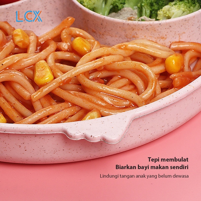 LCX Set Peralatan Makan Anak Sendok Garpu Anak Mangkok Tempat Makan Bayi Piring Makan Anak