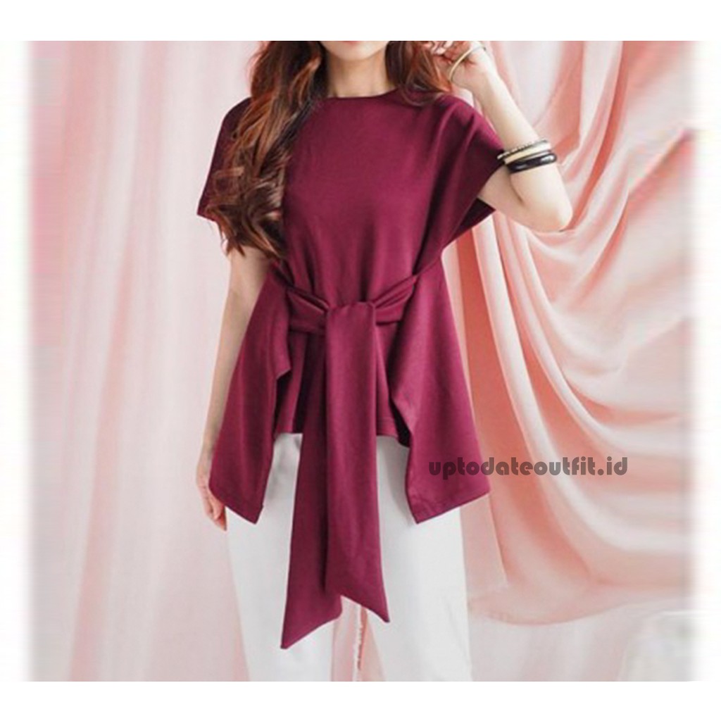 Blouse Wanita / Baju Atasan Wanita / Blouse Warna Maroon / Baju Maroon