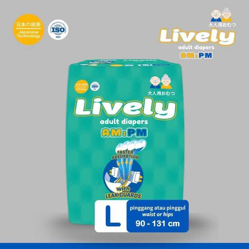 LIVELY Popok dewasa Perekat  / Pempers Dewasa perekat M8 L7 XL6 - adult diapers
