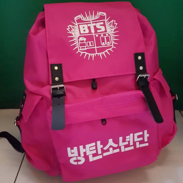 Tas multi bts ransel pink bangtan boys kpop backpack