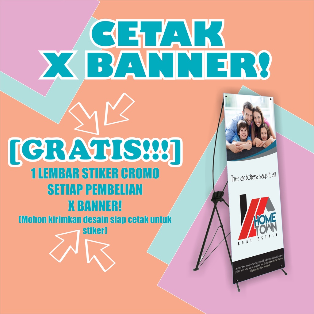 X banner OUTDOOR Bahan Flexi China
