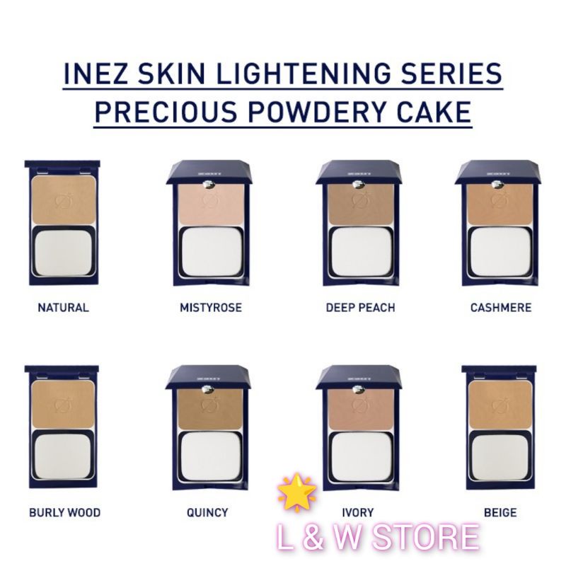 BEDAK INEZ Precious Powdery Cake/Pakai Tempat Kaca/ 100% 0RIGINAL INEZ