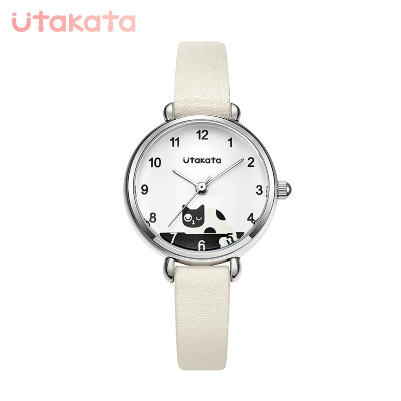 UTAKATA A0006 Jam Tangan Wanita Analog Tali Kulit WATCHKITE WKOS