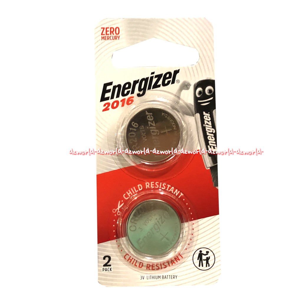 Energizer 2016 Circle Battery Baterai Batrai Bulat Isi 2pcs Tahan lama Enerziger