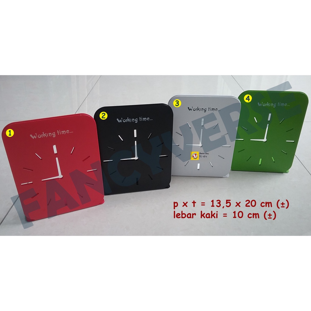 

Book End Clock BJ-0831 / Pembatas Buku Penyangga Buku Penahan Buku