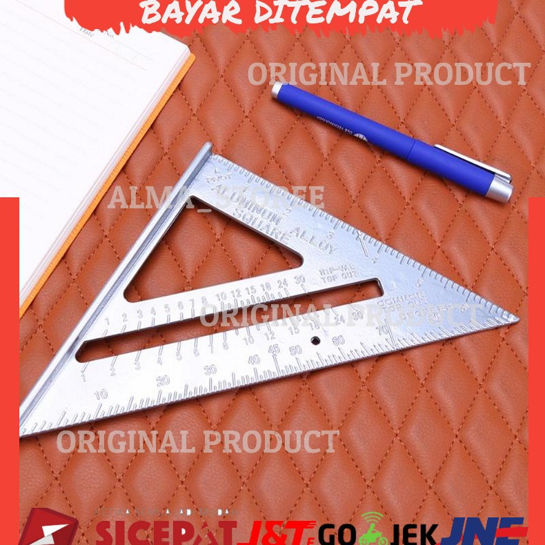 

Alma Storee Taffware Penggaris Siku Mistar Triangle Ruler Aluminium - VK18