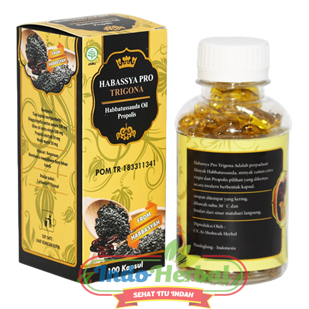 HABASSYA PRO TRIGONA 100 kapsul | Habbatussauda Oil Extra Propolis Trigona Original