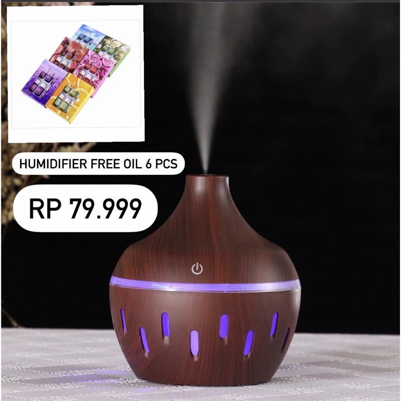 HUMIDIFIER DIFFUSER FREE OIL 6 PCS