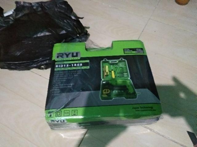 Promo... Paket Mesin Bor Ryu Rid 13-1 Reb Impact Drill Ryu Rid 13-1 Reb Set