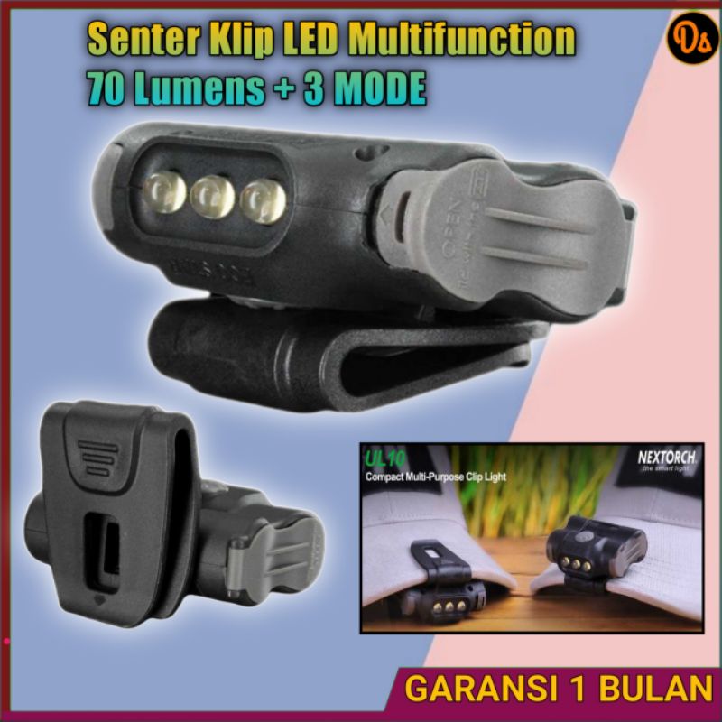 PROMO NexTorch UL10 Senter Klip LED Multifunction 70 Lumens QEFL0ABK