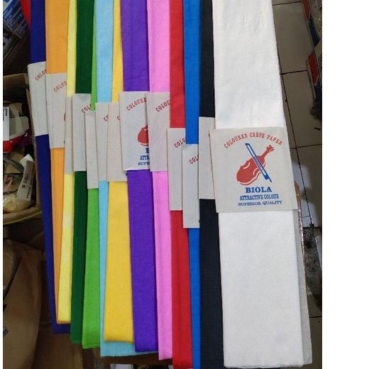 

스 Kertas krep / crepe biola 1 pack isi 25 pcs Trend