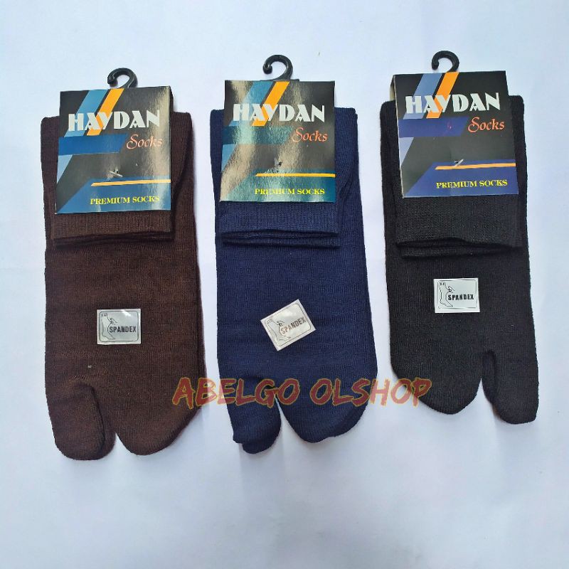 12 pasang- kaos kaki jempol pria polos pendek mix warna