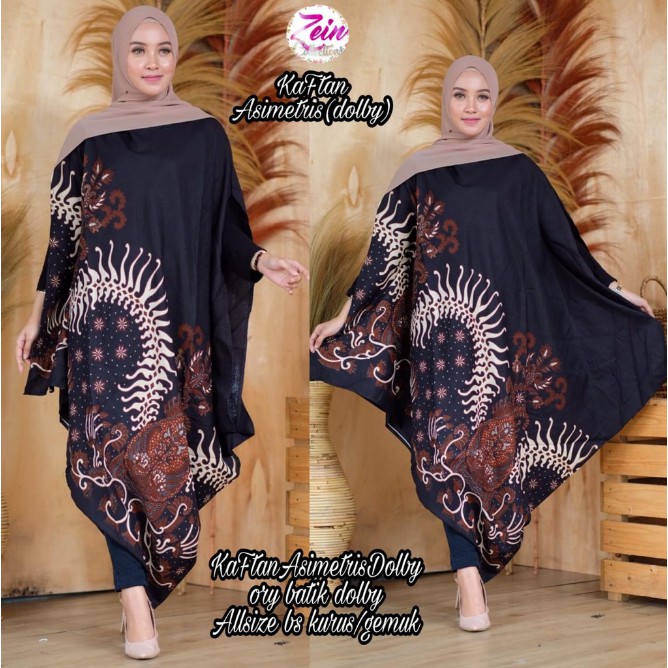 Atasan Batik Blus Blouse Asimetris Dolby ORI ZEIN Batik Fashion Batik Modern
