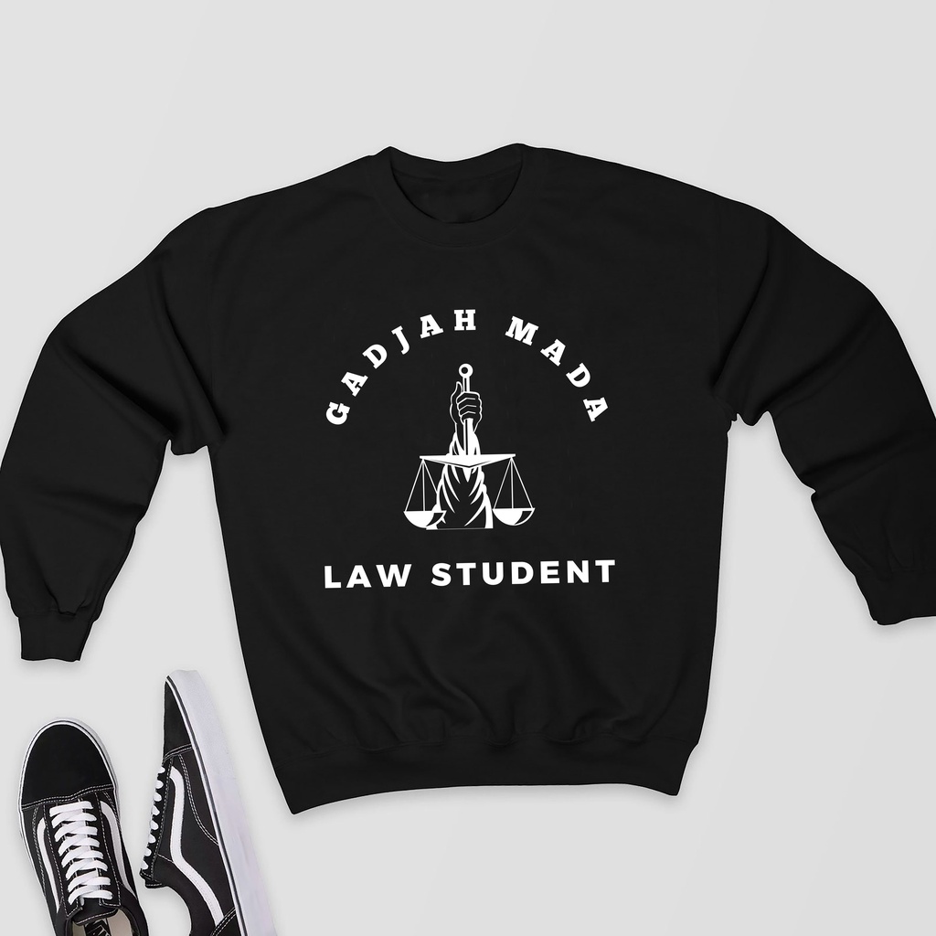 KAOS DAN SWEATER OVERSIZE GADJAH MADA LAW STUDENT FROM UNIVERSITY UNIVERSITAS KAMPUS UGM SIZE M,L,XL