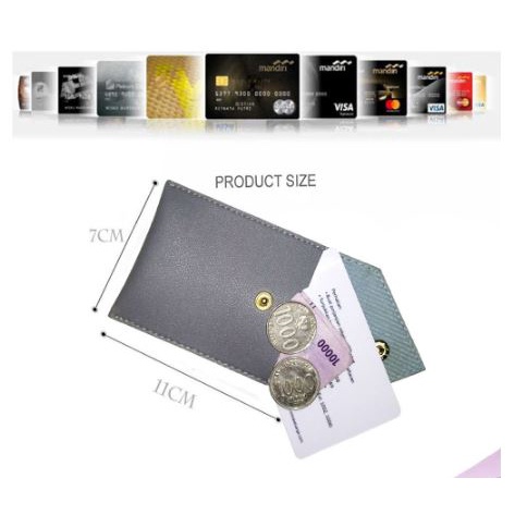 Dompet Kartu Kancing Murah Souvenir Card Holder