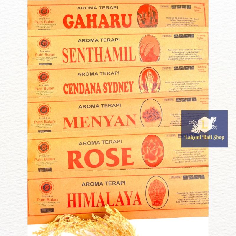 Dupa Aromatherapy Pouch besar 40cm 35 Stick Putrì Bulan