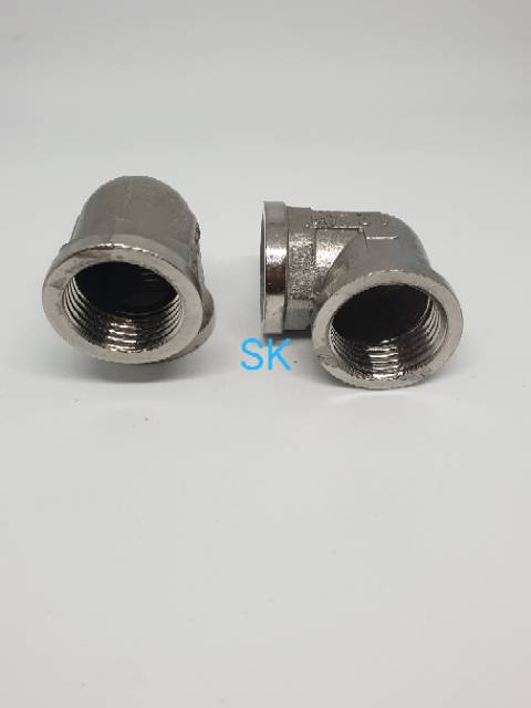 Elbow / Knee Stainles Steel 304 Drat Dalam 1/2&quot; - Keni Drat Dalam Stainles