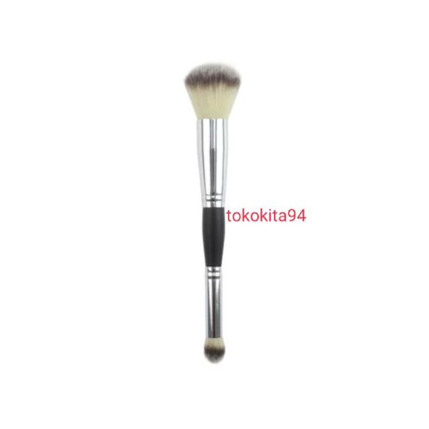 Kuas Blending Blush 2 in 1 Brush Make Up List Hitam 1 Pcs - Brush Beauty