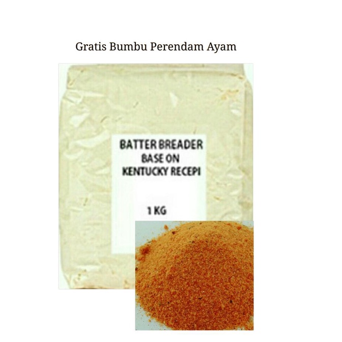 

Tepung Kentuky Ayam / Fried Chicken - 1Kg / Free Marinasi