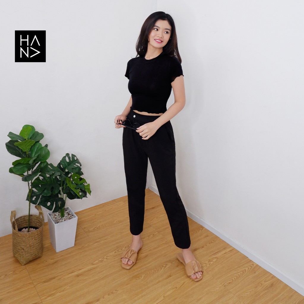 HanaFashion JKT - Aurelie Wave Crop Top T-Shirt Polos - CT074