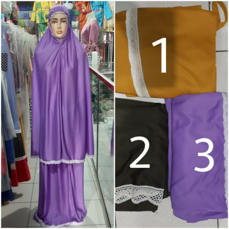 Mukena Dewasa Cantik Renda Putih