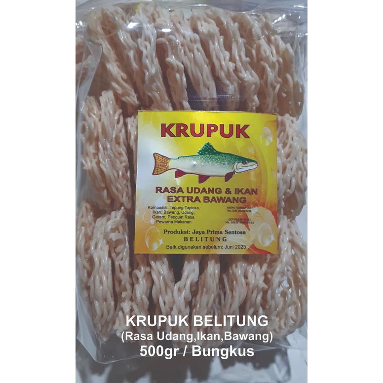 

KRUPUK UDANG IKAN EXTRA BAWANG Asli BELITUNG