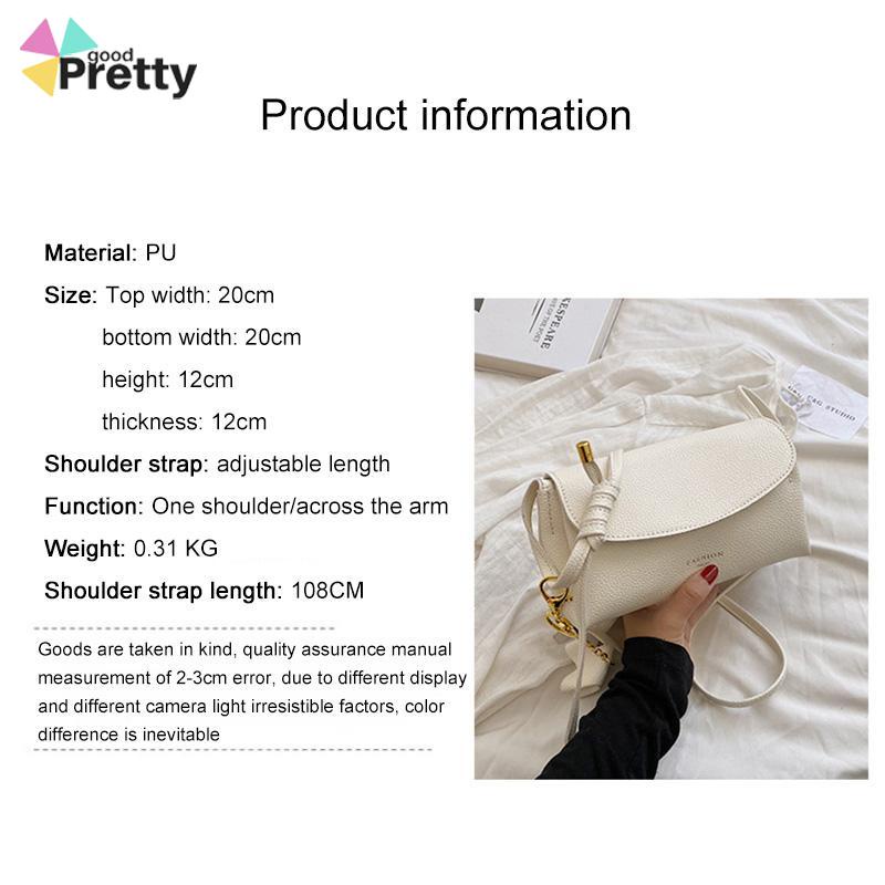 Kulit Lembut Fashion Pola Lengkeng Satu Bahu Messenger Bag Kasual Wanita Tas Persegi Kecil - PD