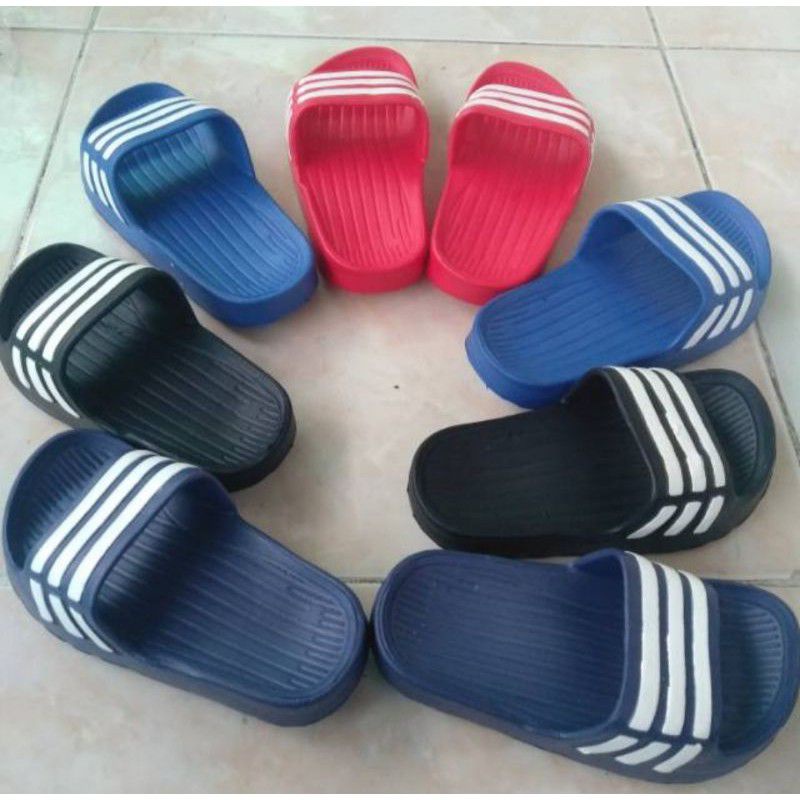 Sendal Sandal Selop Slip On Cowok Anak Remaja ADI DAS STRIP 3 Murah