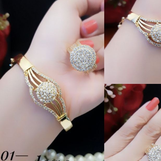 Xuping Set Gelang dan Cincin 303L