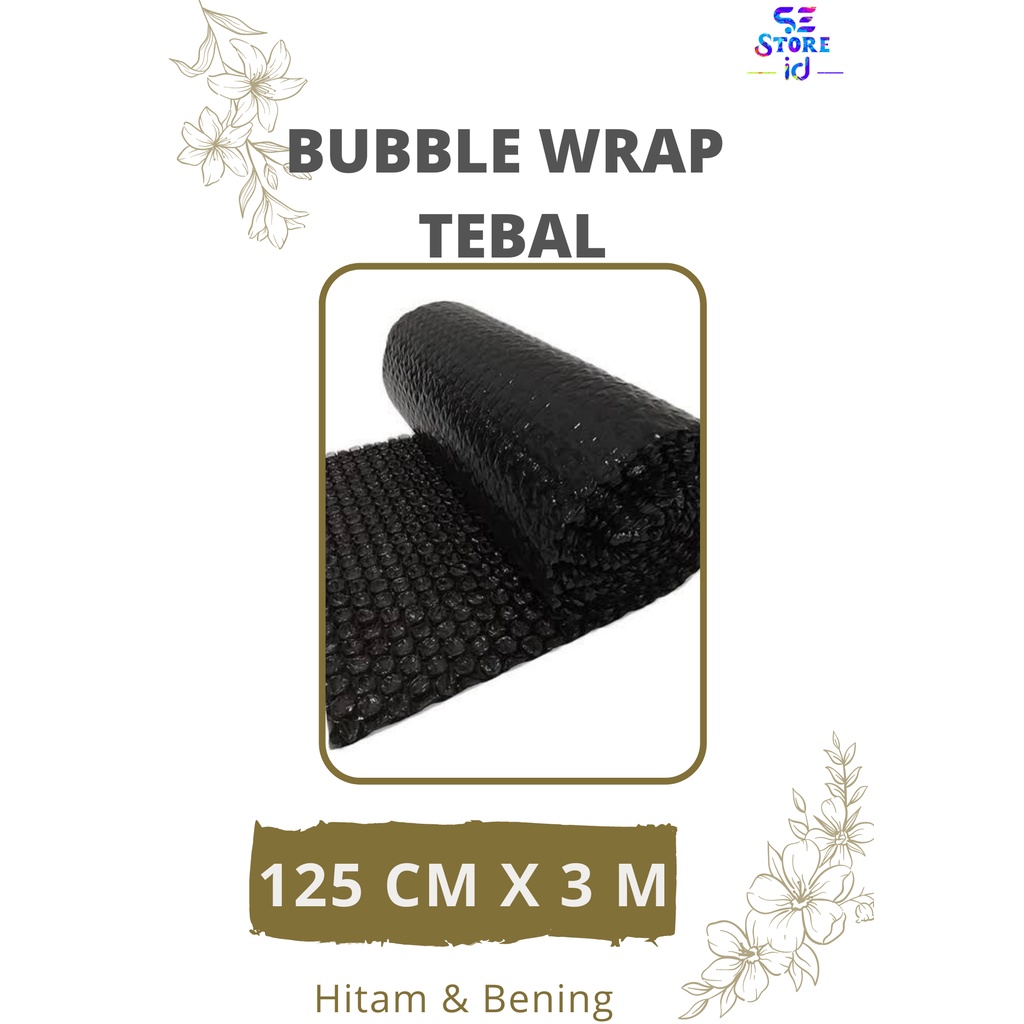 

Bubble wrap murah 125 x 3 m Tebal, Ready warna Hitam & Putih