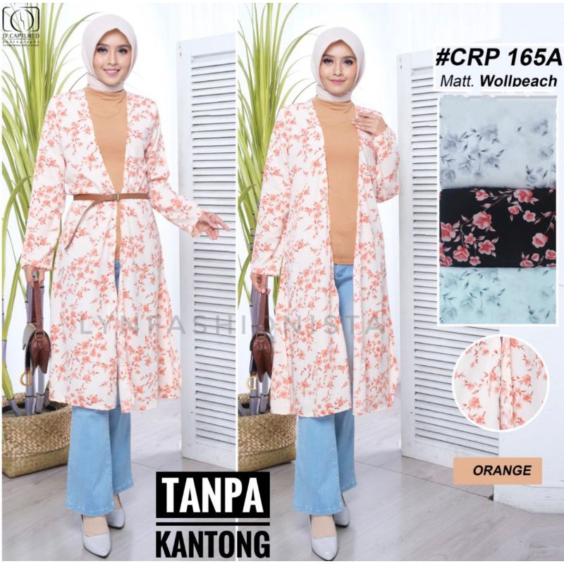 LYNFASHIONISTA-OUTER MOTIF BUNGA SEPATU/LONG CARDIGAN PANJANG WANITA MUSLIM/SHERIN