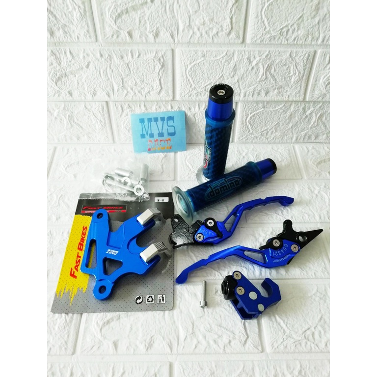 Cover Kaliper Variasi + Handgrip + Jalu Stang + Handle Rem setelan + Gantungan Cnc = Beat Karbu/Fi, 