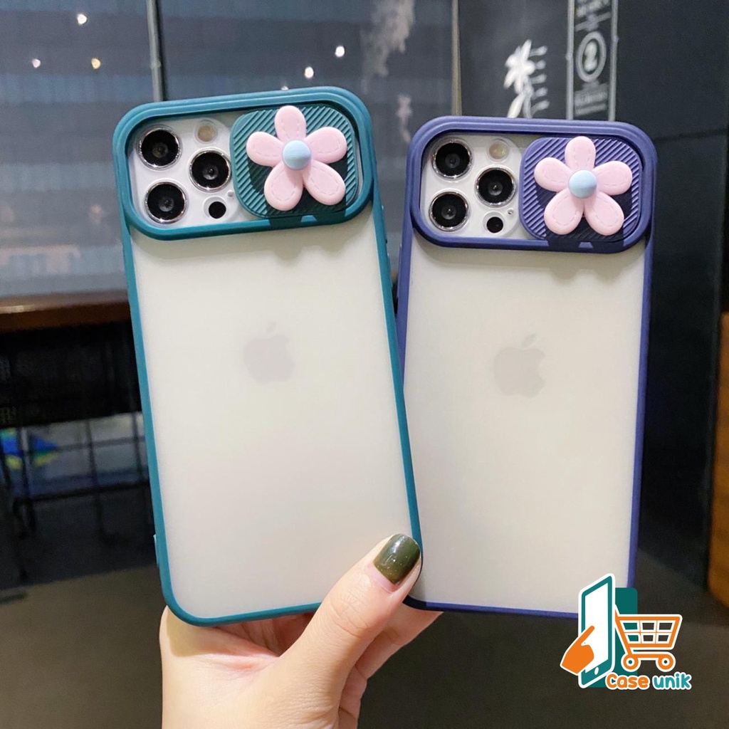 SOFTCASE SLIDE PELINDUNG KAMERA FLOWER 3D VIVO Y11 Y12 Y15 Y12 Y17 Y12S Y20 Y21S Y30 Y50 Y51 Y53 Y91 Y93 Y95 Y1S Y91C CS3353