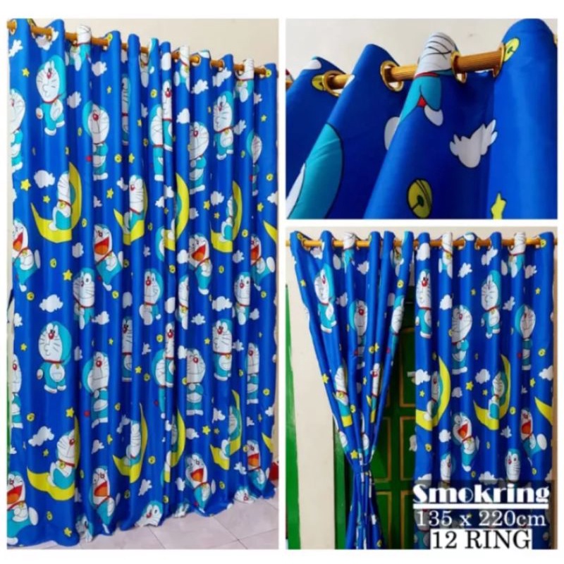 Gorden Smookring Doraemon Murah/Jendela kamar/pintu rumah