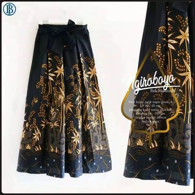 Rok Batik Murah Pinggang Karet Dan Tali - Bawahan Formal
