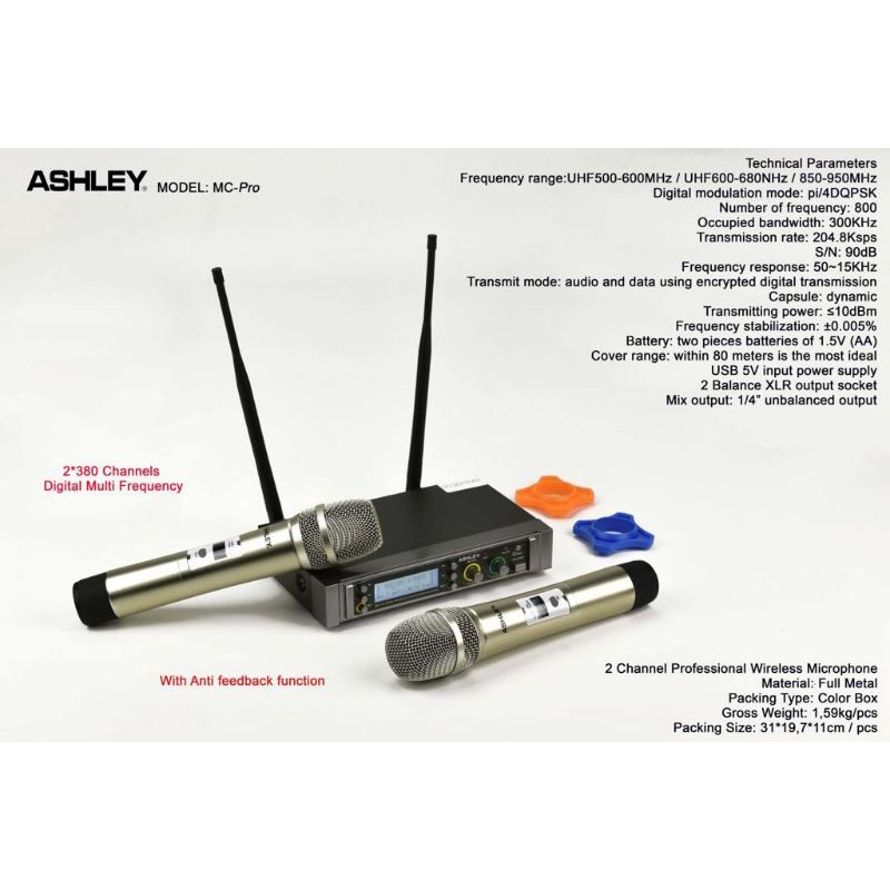 ashley mic wireless MC pro