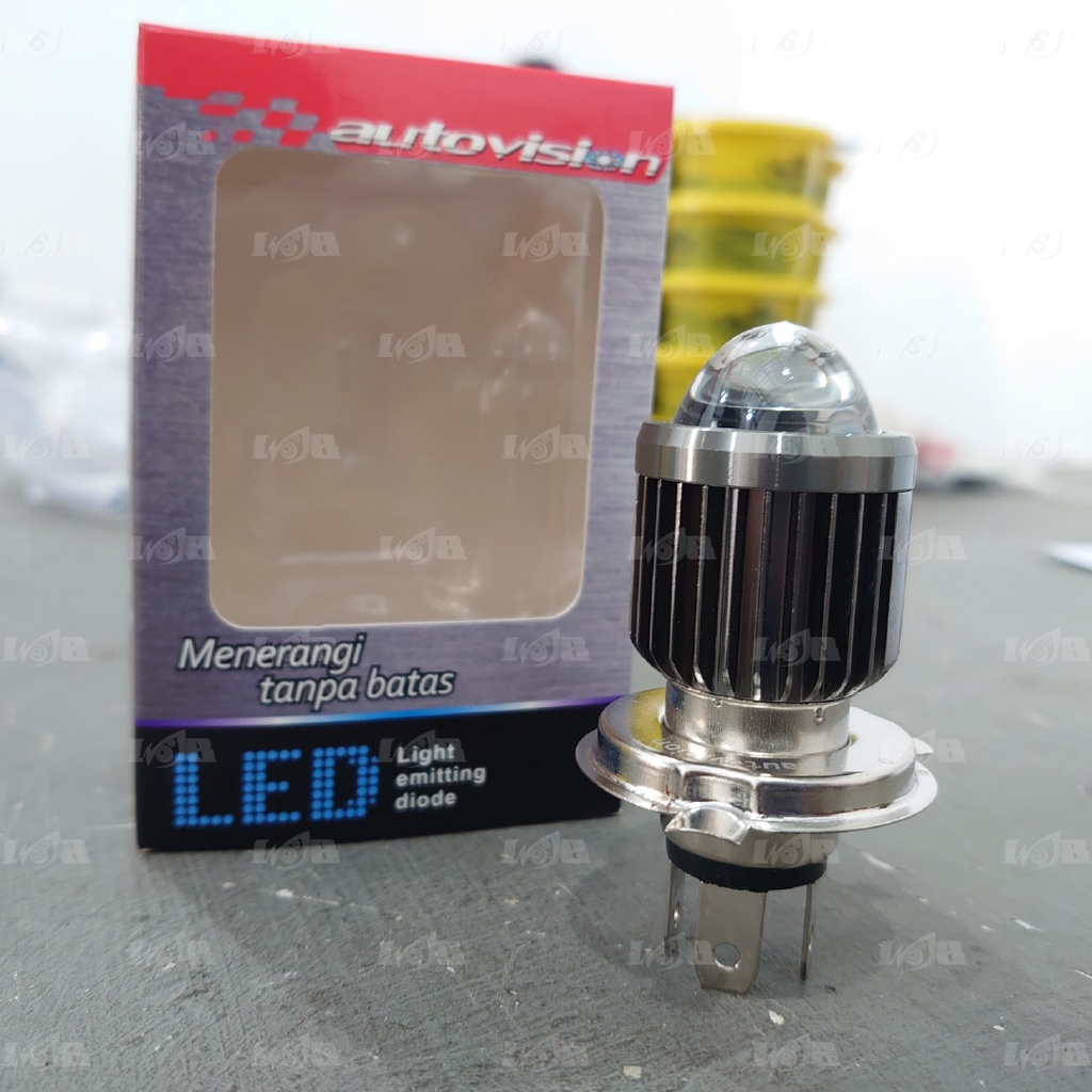 Lampu Autovision HS1 H4 Laser 12V 20W White Yellow Headlamp Projector Motor