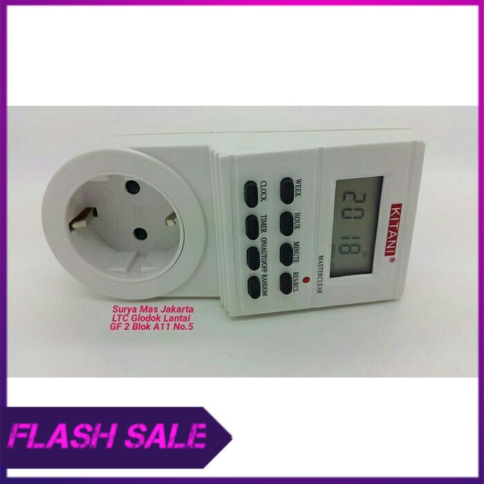 Stop Kontak Timer Listrik Digital Kitani Stopkontak timer digital