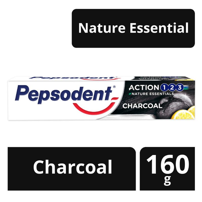 ( ORIDANGROSIR ) Pepsodent Action 123 Pasta Gigi Herbal 150gr / Pepsodent charcol hitam 160gr